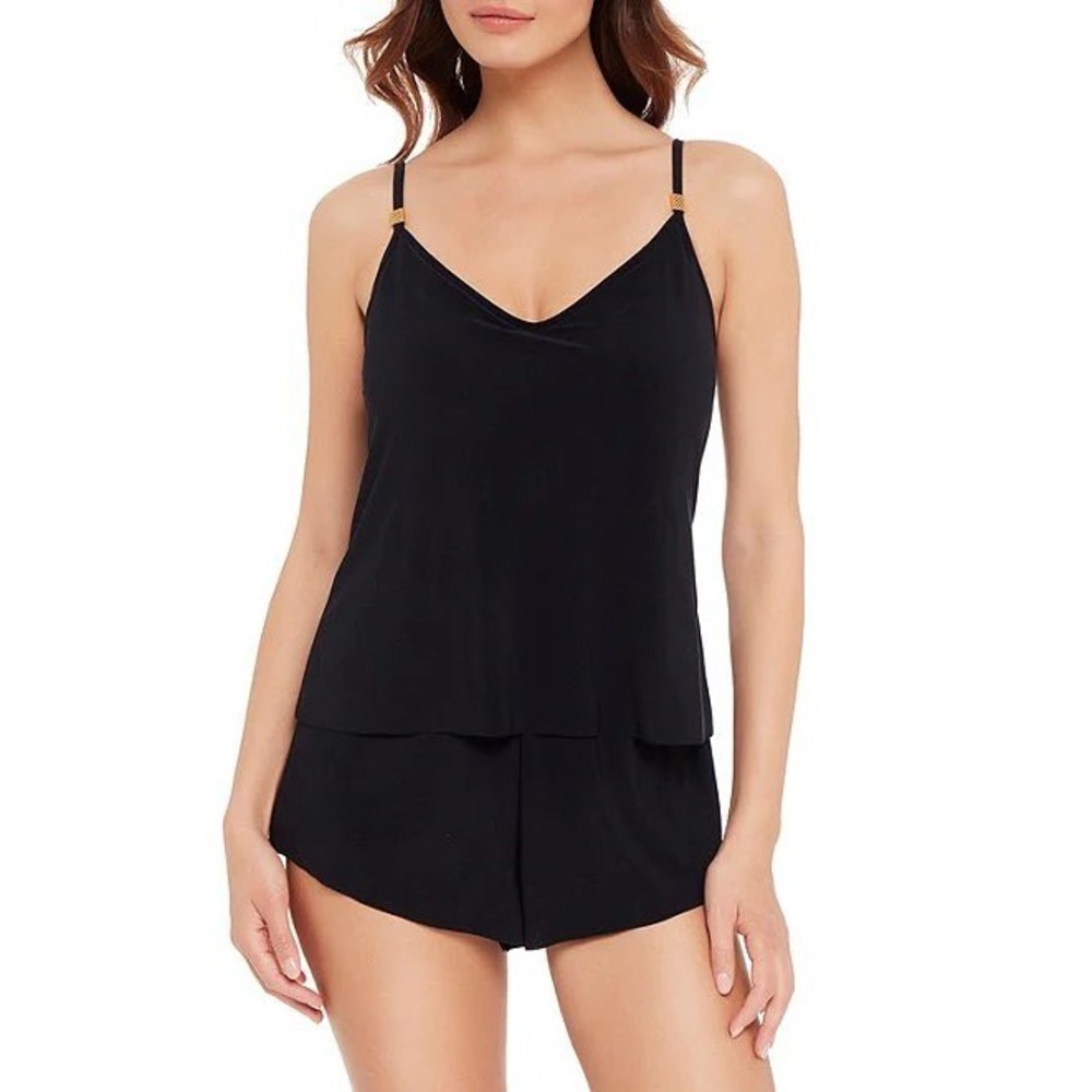 Magicsuit Mila Romper One Piece Swimsuit Modest Summer VacationBlack Womens 12